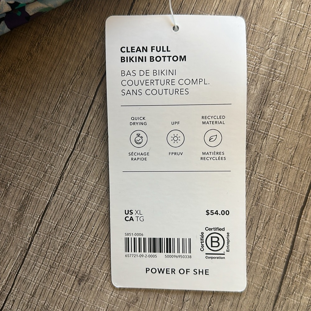 NWT Conscious Crop Bikini Top & Bottom - Picture 7 of 8
